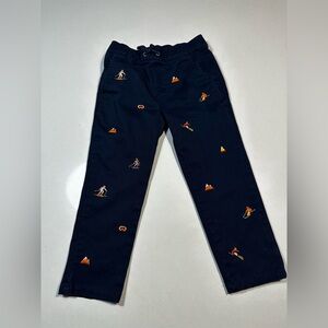 Janie & Jack Toddler Boy Navy Ski Embroidered Twill Pant